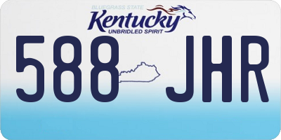 KY license plate 588JHR