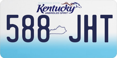 KY license plate 588JHT