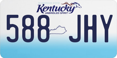 KY license plate 588JHY