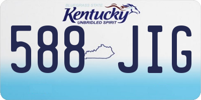 KY license plate 588JIG