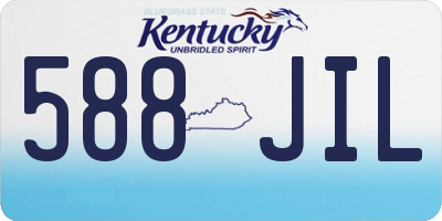 KY license plate 588JIL