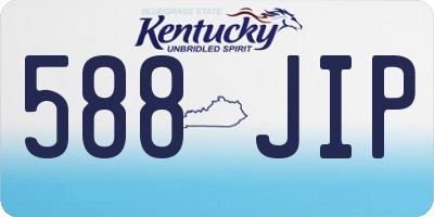KY license plate 588JIP