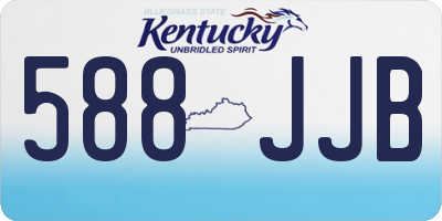 KY license plate 588JJB