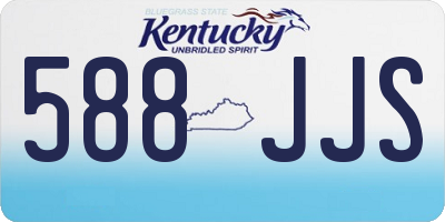 KY license plate 588JJS
