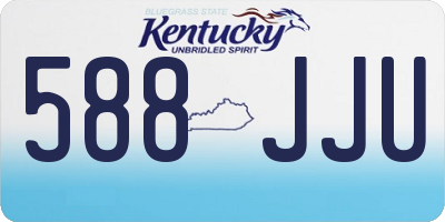 KY license plate 588JJU