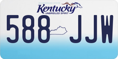KY license plate 588JJW