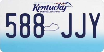 KY license plate 588JJY