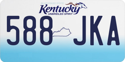 KY license plate 588JKA