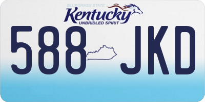 KY license plate 588JKD