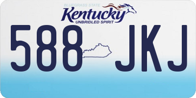 KY license plate 588JKJ
