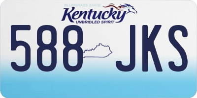KY license plate 588JKS