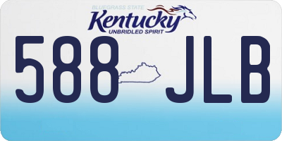 KY license plate 588JLB