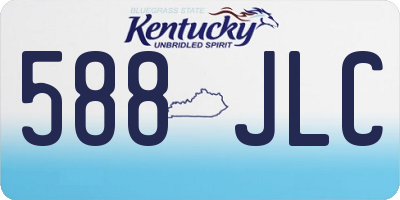 KY license plate 588JLC