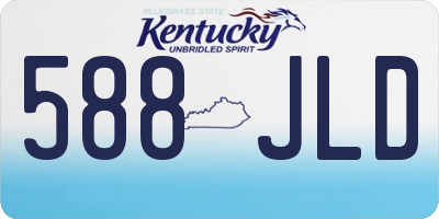 KY license plate 588JLD