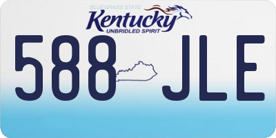KY license plate 588JLE