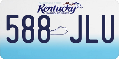 KY license plate 588JLU