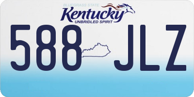 KY license plate 588JLZ
