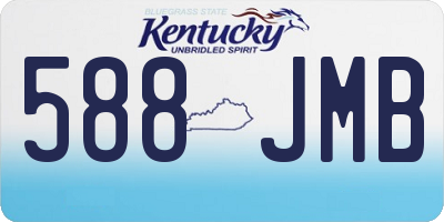 KY license plate 588JMB