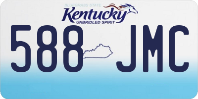 KY license plate 588JMC