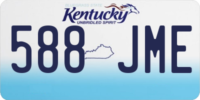 KY license plate 588JME