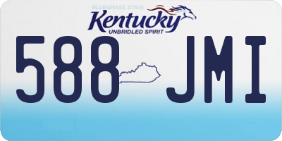 KY license plate 588JMI