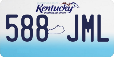 KY license plate 588JML