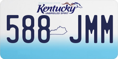 KY license plate 588JMM