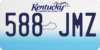 KY license plate 588JMZ