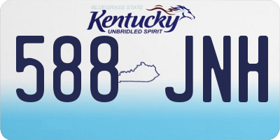 KY license plate 588JNH