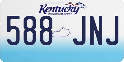 KY license plate 588JNJ