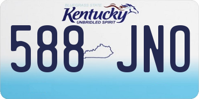 KY license plate 588JNO