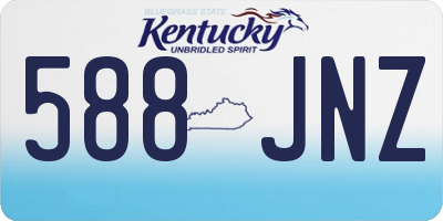 KY license plate 588JNZ