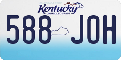 KY license plate 588JOH