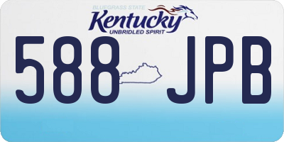 KY license plate 588JPB