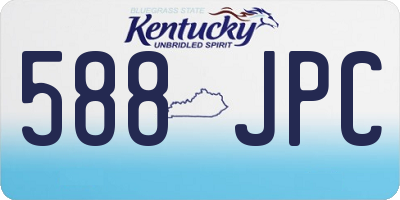 KY license plate 588JPC