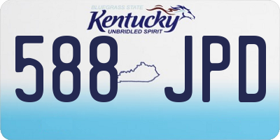 KY license plate 588JPD