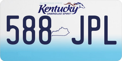KY license plate 588JPL