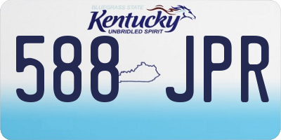 KY license plate 588JPR