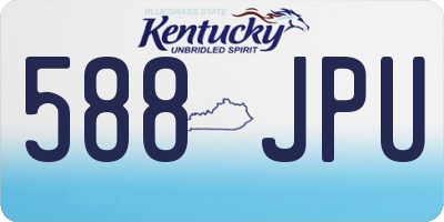 KY license plate 588JPU