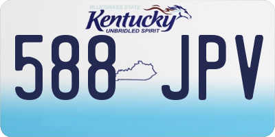 KY license plate 588JPV