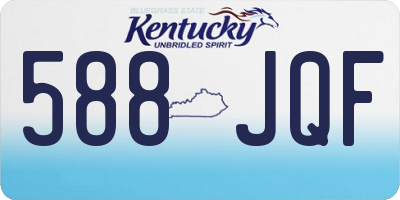 KY license plate 588JQF