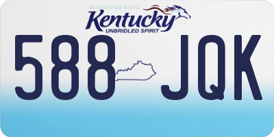 KY license plate 588JQK