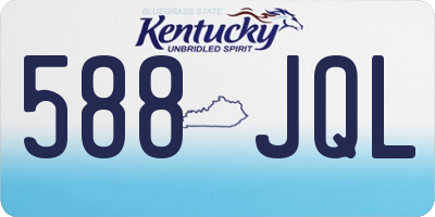 KY license plate 588JQL