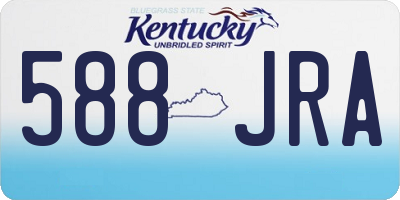 KY license plate 588JRA