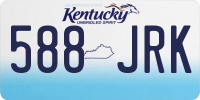 KY license plate 588JRK