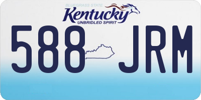 KY license plate 588JRM