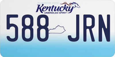 KY license plate 588JRN