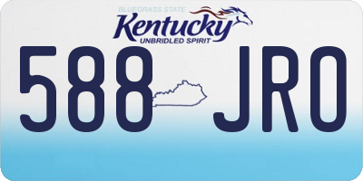 KY license plate 588JRO