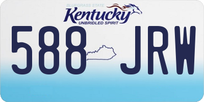 KY license plate 588JRW