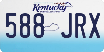KY license plate 588JRX